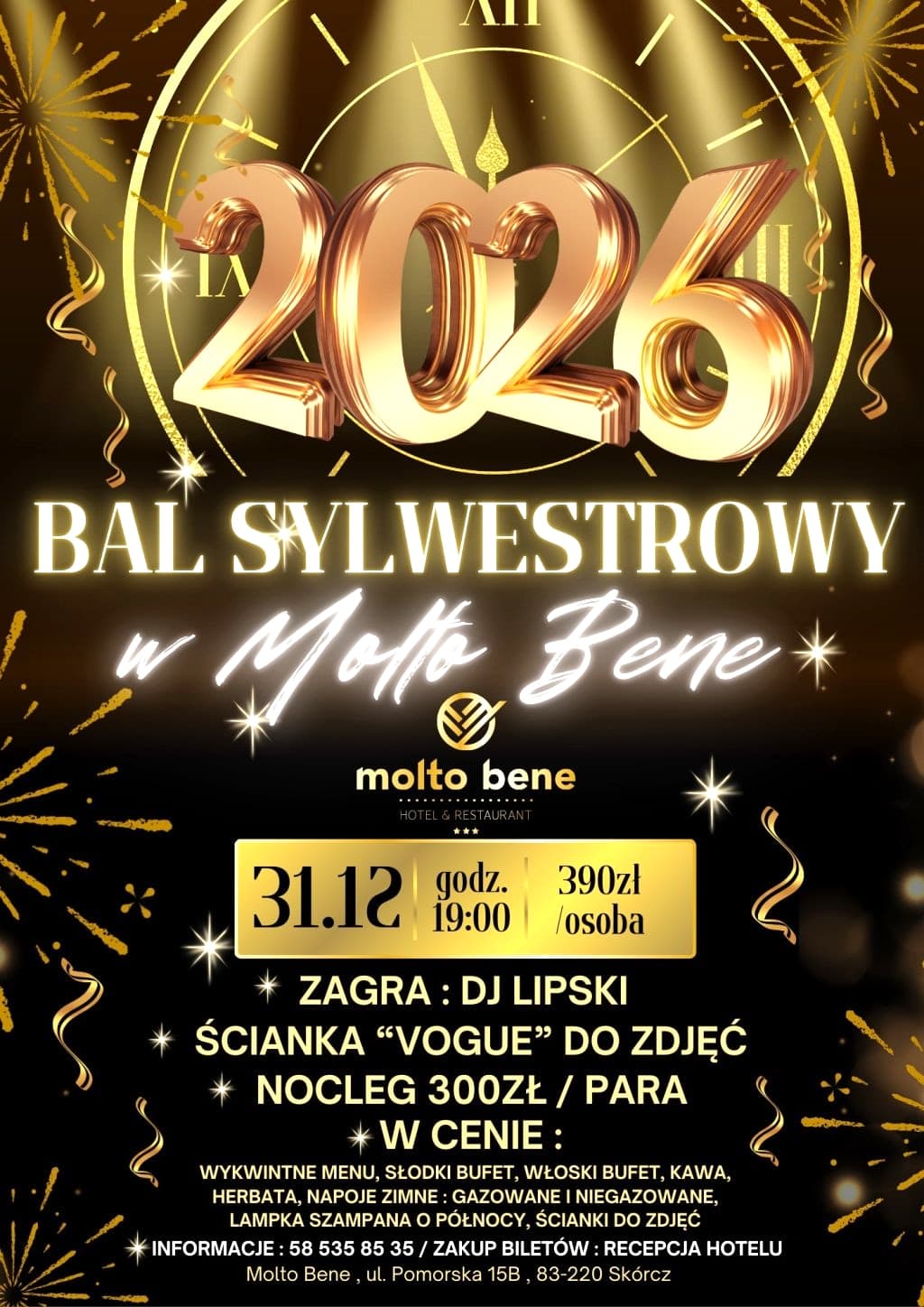 SYLWESTER 2025/2026 w Molto Bene