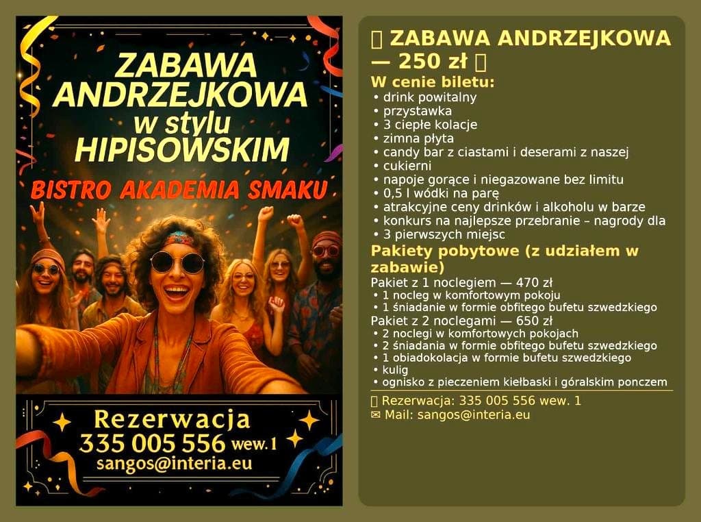 Weekend z Andrzejkami w stylu hipisowskim