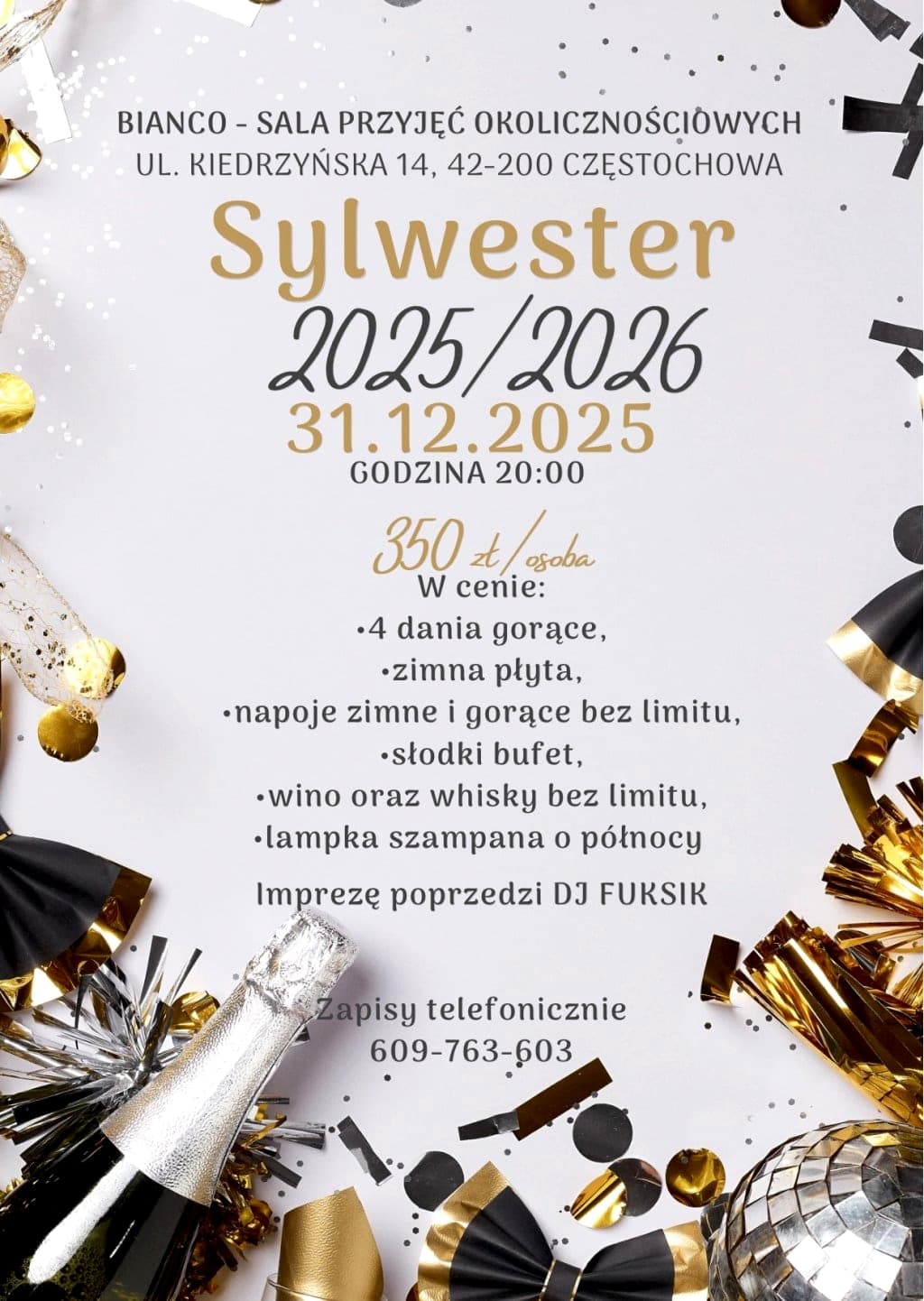 Sylwester 2025/2026 Bianco