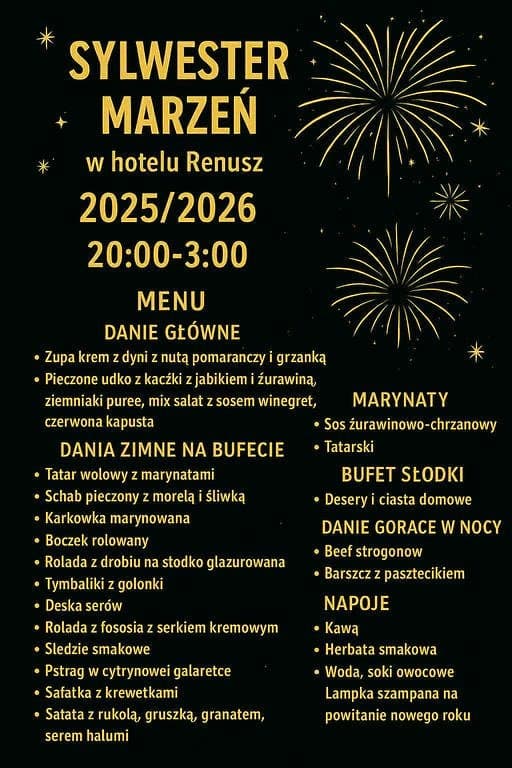 Sylwester Marzeń w hotelu Renusz 