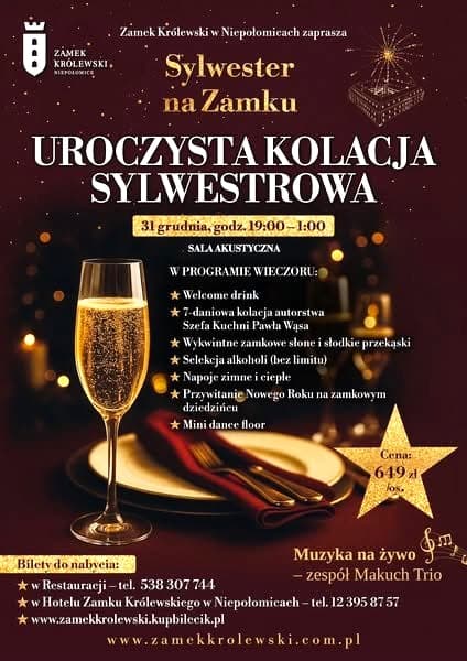Sylwester w Zamku Królewskim w Niepołomicach