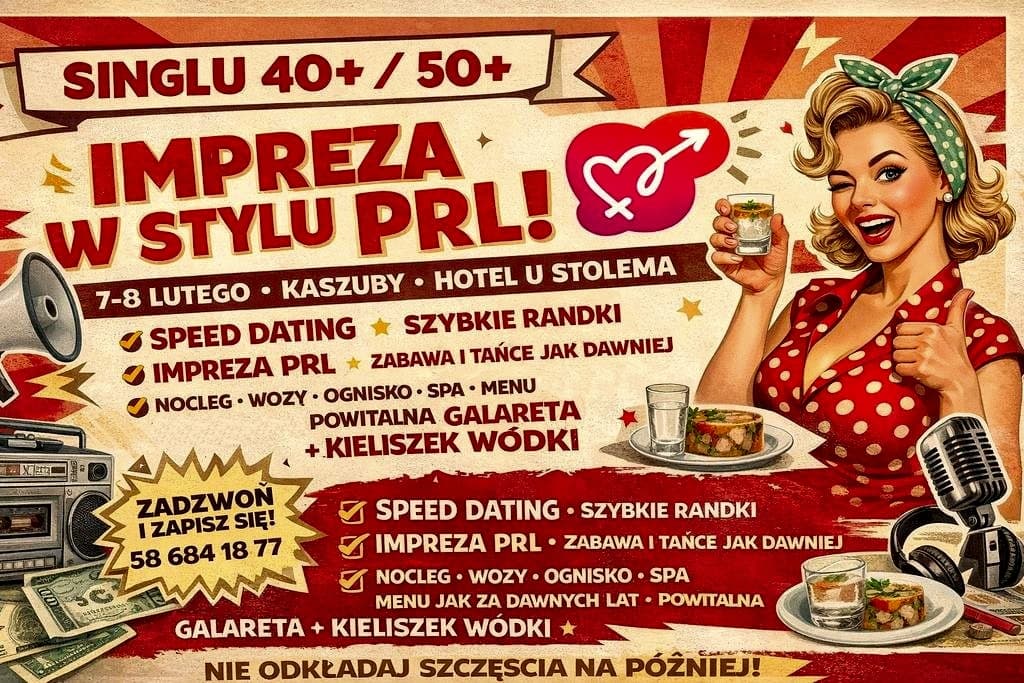 PRL karnawał PARTY dla SINGLI na Kaszuba