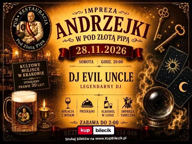 Andrzejki w Piwnicy pod Złotą Pipą!