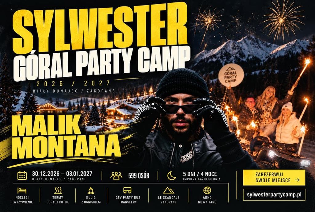NAJWIĘKSZY SYLWESTER W GÓRACH 600 MIEJSC - Zakopane - Biały Dunajec 2026/2027 — zdjęcie 1