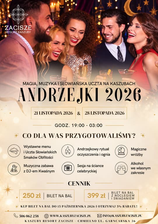 BAL ANDRZEJKOWY z noclegiem lub 3-dniowy pobyt - Kaszuby ok 34km od Gdańska — zdjęcie 1