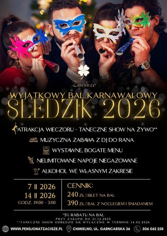 3-dniowy Pobyt Karnawałowy na Kaszubach w resorcie Kaszuby Zacisze Chmielno — zdjęcie 1