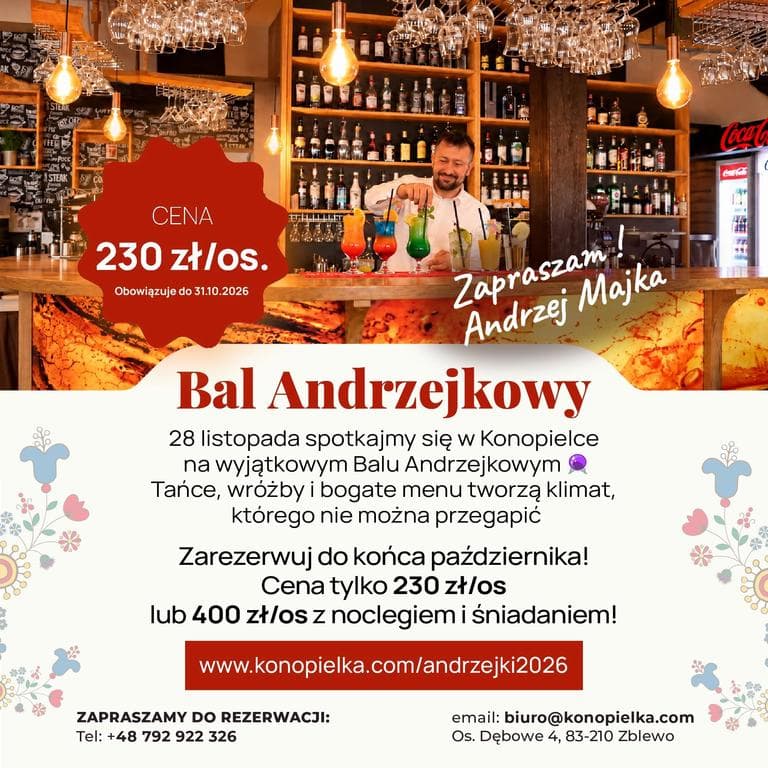  Bal Andrzejkowy 2026 z noclegiem — zdjęcie 1