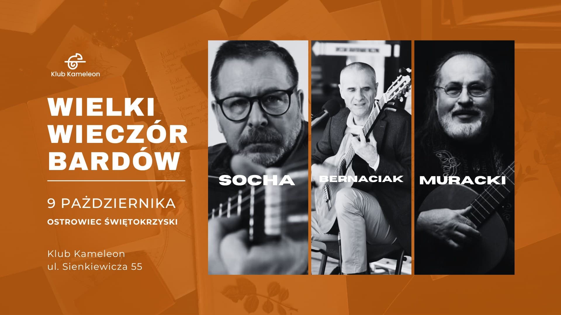 Wielki Wieczór Bardów  / Koncert: Antoni Muracki + Wojciech Socha + Sylwester Bernaciak — zdjęcie 1