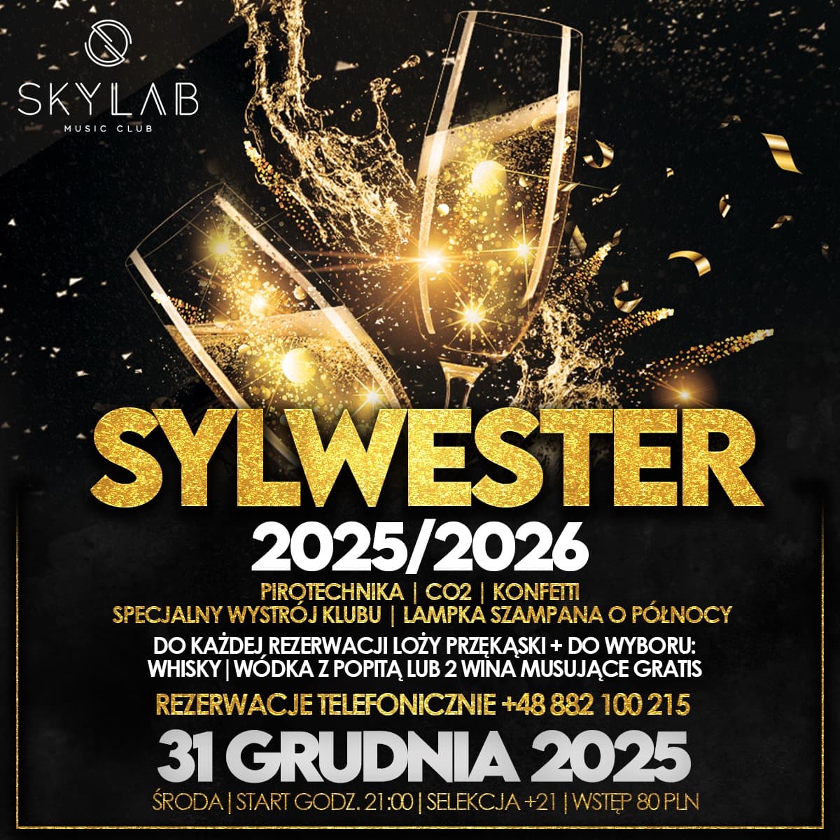 SYLWESTER 2025/2026 w SKYLAB Jelenia Góra! — zdjęcie 1