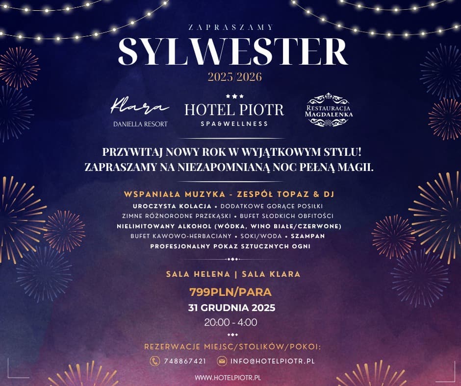BAL SYLWESTROWY 2025/26 / Hotel Piotr SPA&Wellness / 31.12 / godz. 20:00 — zdjęcie 1