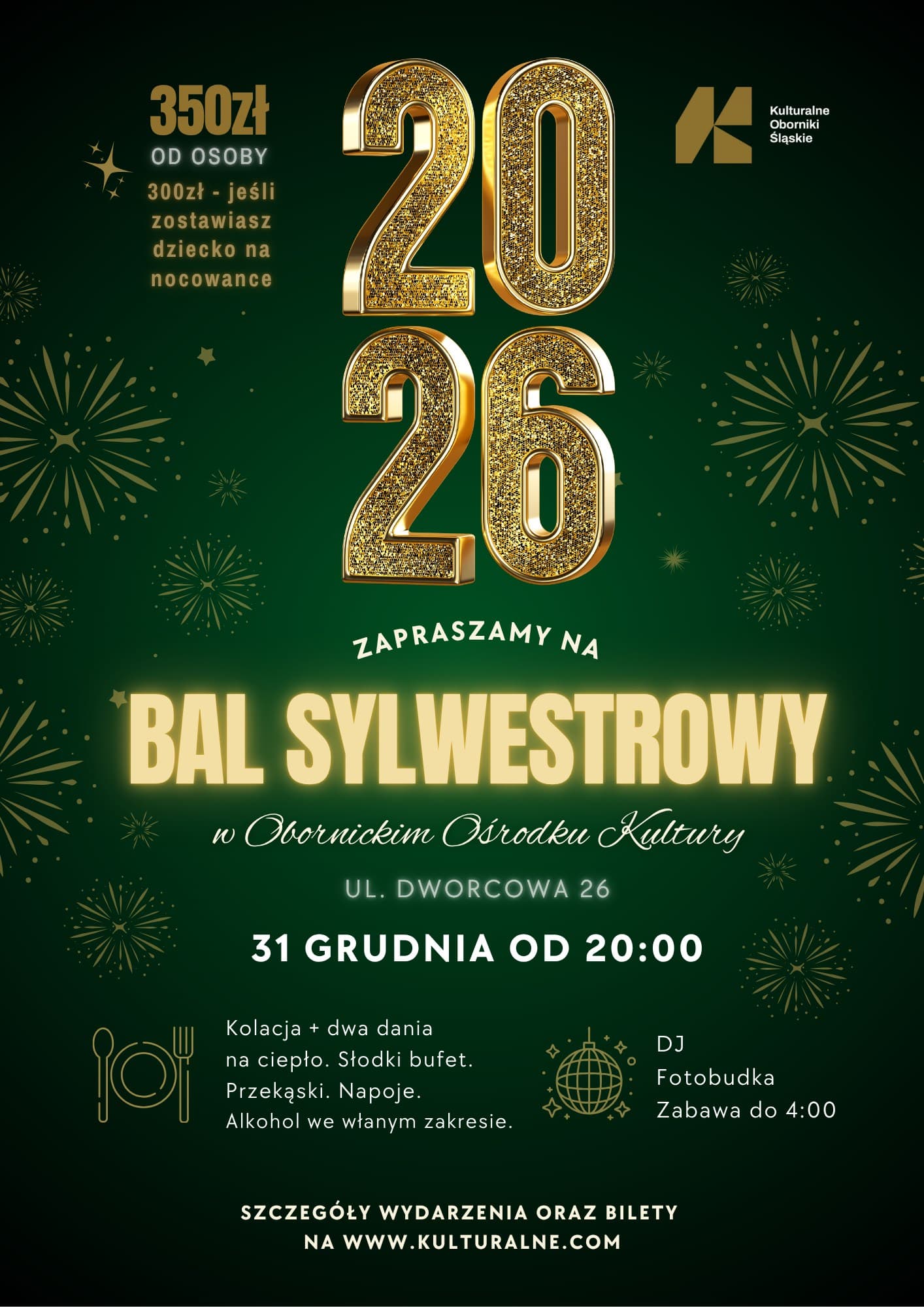 BAL SYLWESTROWY | OBORNICKI OŚRODEK KULTURY | 31.12.2025 20:00 | — zdjęcie 1