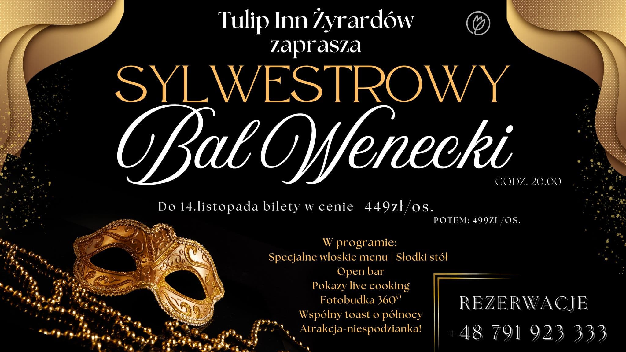 Sylwestrowy BAL WENECKI w Tulip Inn Żyrardów! — zdjęcie 1