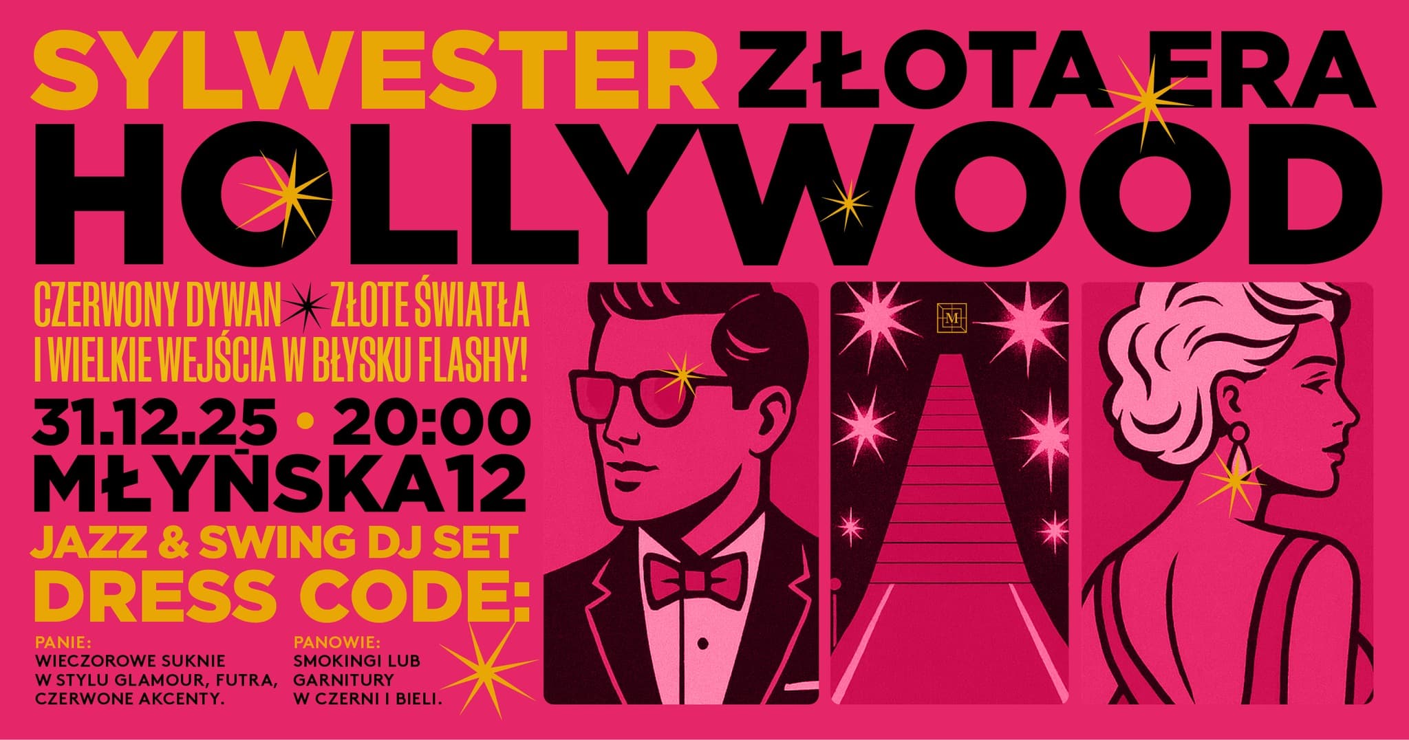 Hollywood Glam / Sylwester 2025 / Młyńska12! — zdjęcie 1
