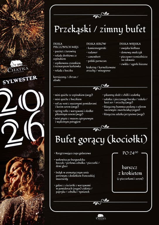 Sylwester 2026 w Chatce przy Jatkach. Pyszna kolacja i zabawa z DJ — zdjęcie 1