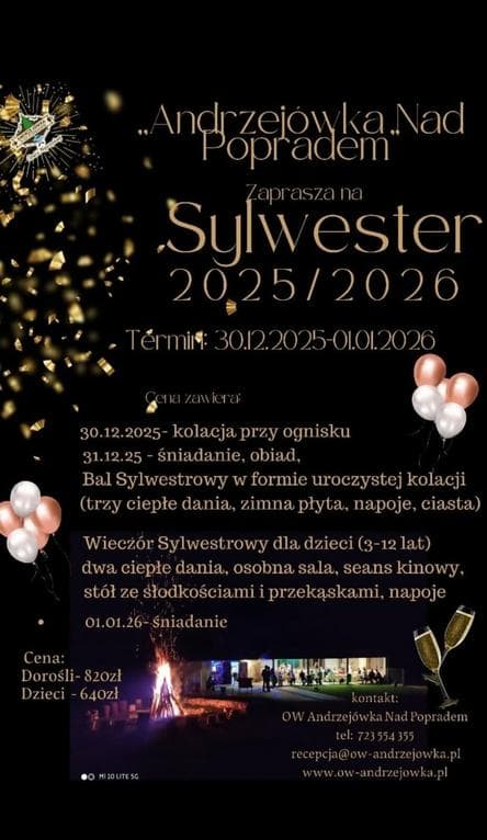 Sylwester w Muszynie, bal dla dorosłych i dla dzieci, biesiada grilowa — zdjęcie 1