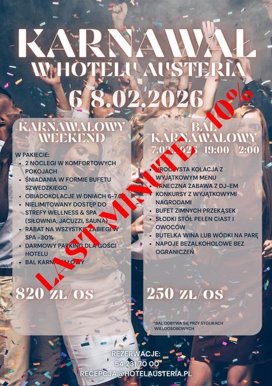  Karnawał w Hotelu Austeria | 6-8 lutego 2026 — zdjęcie 1