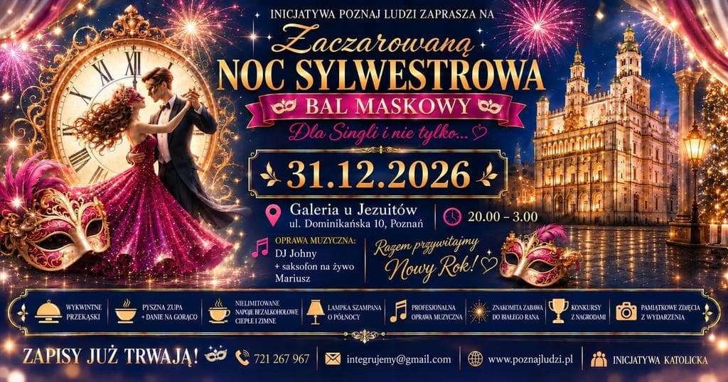 Katolicki Bal Sylwestrowy dla Singli i nie tylko. Poznań — zdjęcie 1