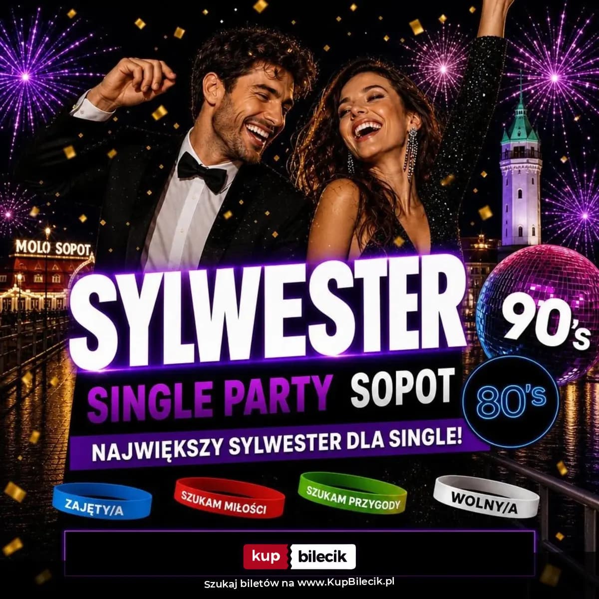 Sylwester Single Party ? Sopot ? Lata 80's, 90's, 00 ? Klubowy Sylwester dla Singli ? — zdjęcie 1
