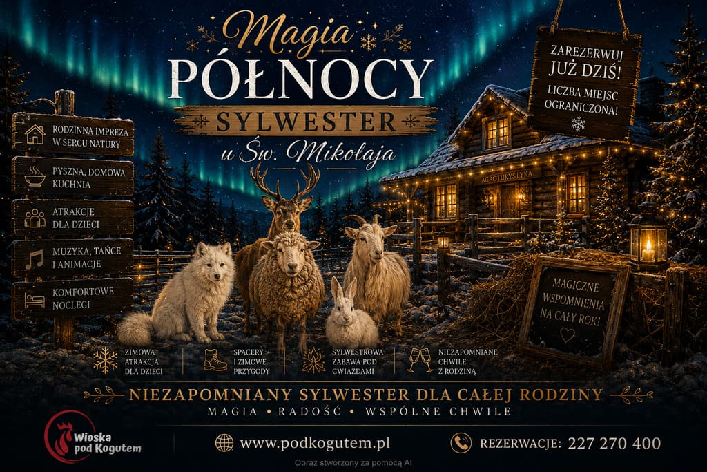 Pobyt sylwestr.2 db +posił+ warszt+imprez- Magia Północy Sylwester u śwMikołaja — zdjęcie 1