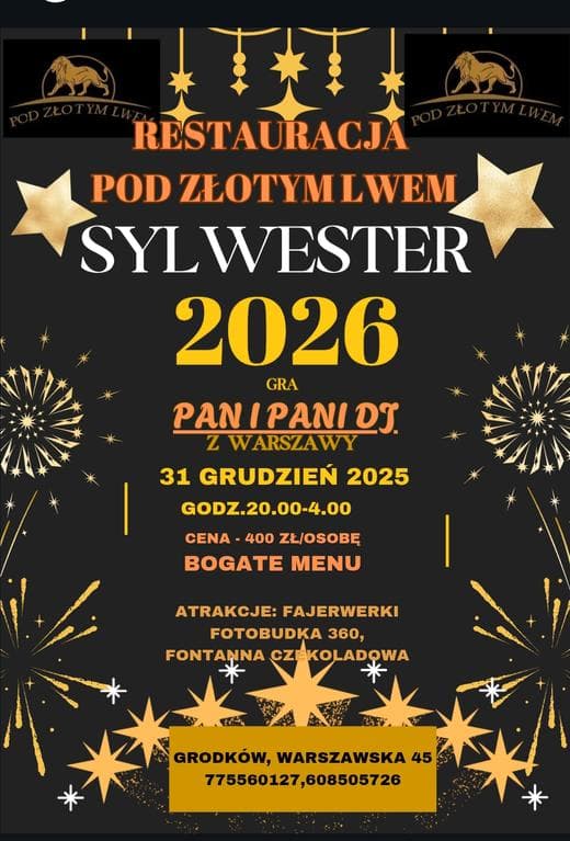 Bal sylwestrowy | Restauracja pod Złotym Lwem — zdjęcie 1