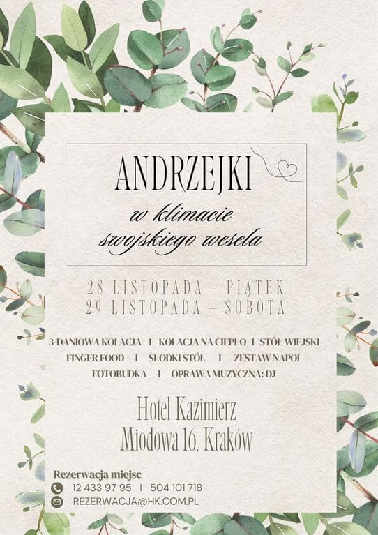 Andrzejki w Hotelu Kazimierz Kraków — zdjęcie 1