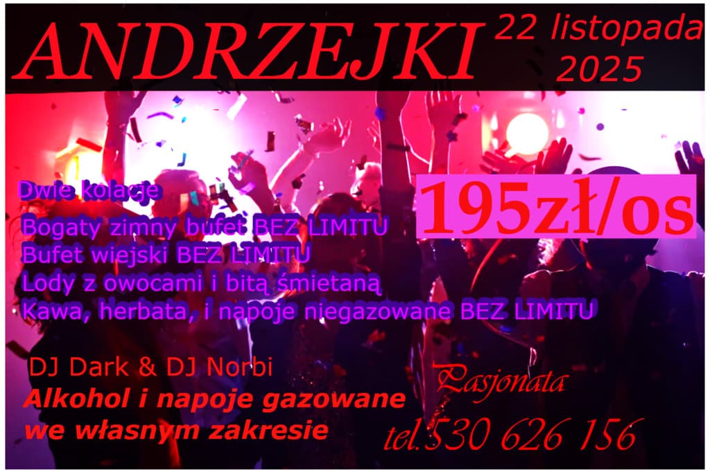 Andrzejki: 2 kolacje,deser,bogaty bufet zimny i wiejski,napoje bez limitu — zdjęcie 1