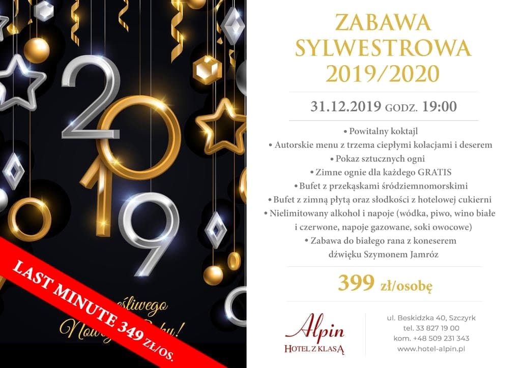 Hotel Alpin - bal sylwestrowy all inclusive w Szczyrku