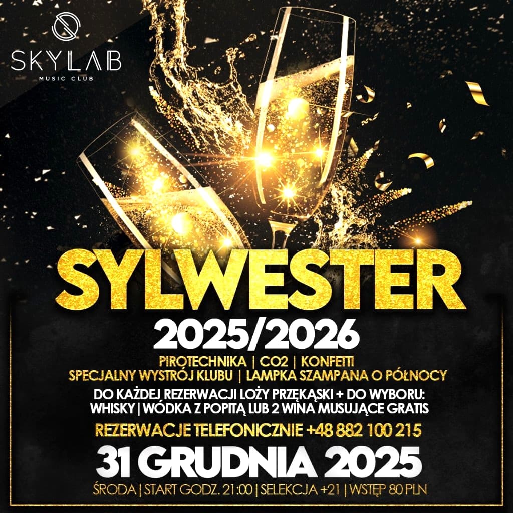 SYLWESTER 2025/2026 w SKYLAB Jelenia Góra!