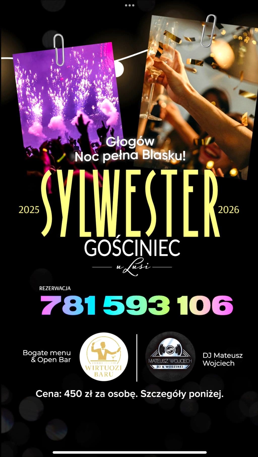 SYLWESTER 2025/2026 ? NAJLEPSZA ZABAWA W GŁOGOWIE!