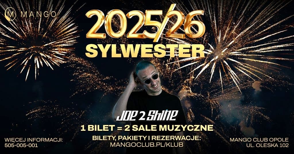 Sylwester 2025/2026 - 2 sale muzyczne - Mango Club Opole