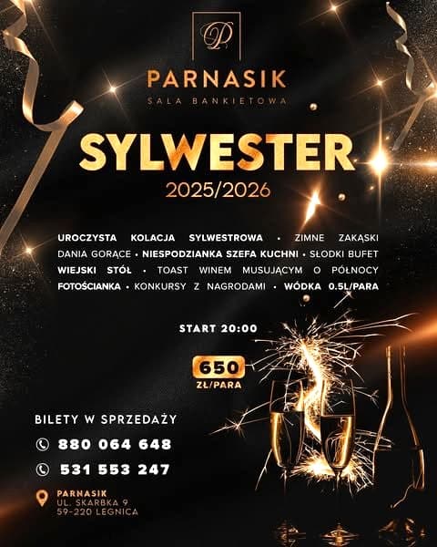 Sylwester w Sali Bankietowej Parnasik