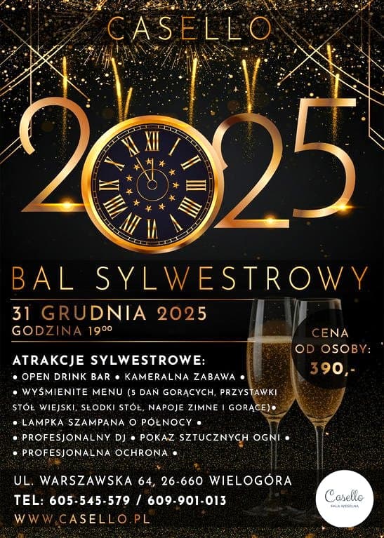 Bal Sylwestrowy 2025/2026 - Casello Sala Weselna