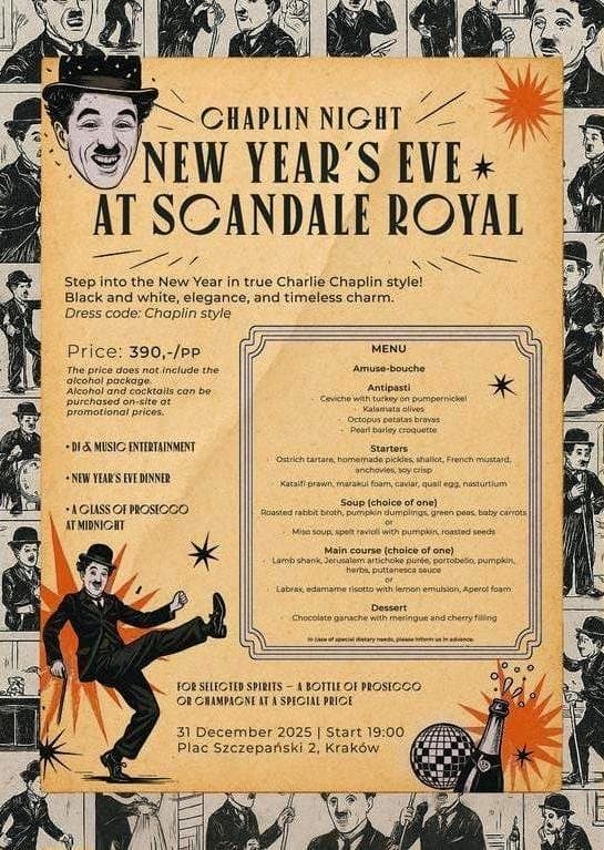 Chaplin Night - Sylwester w Scandale Royal