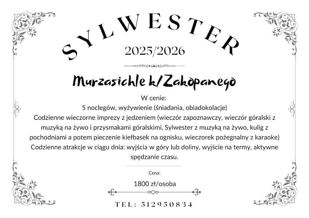 Sylwester dla Singli w Tatrach! Aż 5 dni! Najlepszy program!