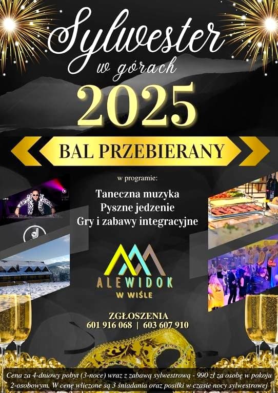 Sylwester w Wiśle z Zabawą Sylwestrową, DJ-em i wspólną integracją