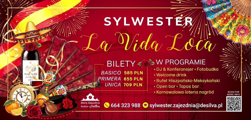 Bal Sylwestrowy "La Vida Loca" - Stara Zajezdnia Kraków!