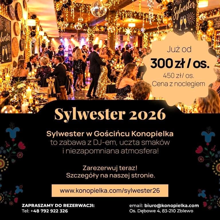 Bal Sylwestrowy 2026 w Gościńcu Konopielka