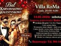 Bal Karnawałowy Walentynki 2026 w Villa RoMa Gałków Mały k/Łodzi