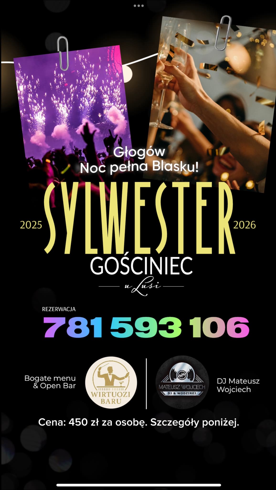SYLWESTER 2025/2026 ? NAJLEPSZA ZABAWA W GŁOGOWIE! — zdjęcie 1